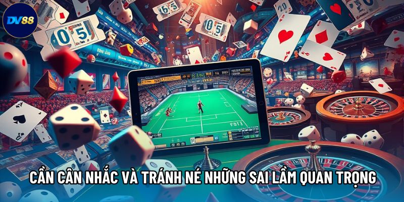 Cần cân nhắc và tránh né những sai lầm quan trọng